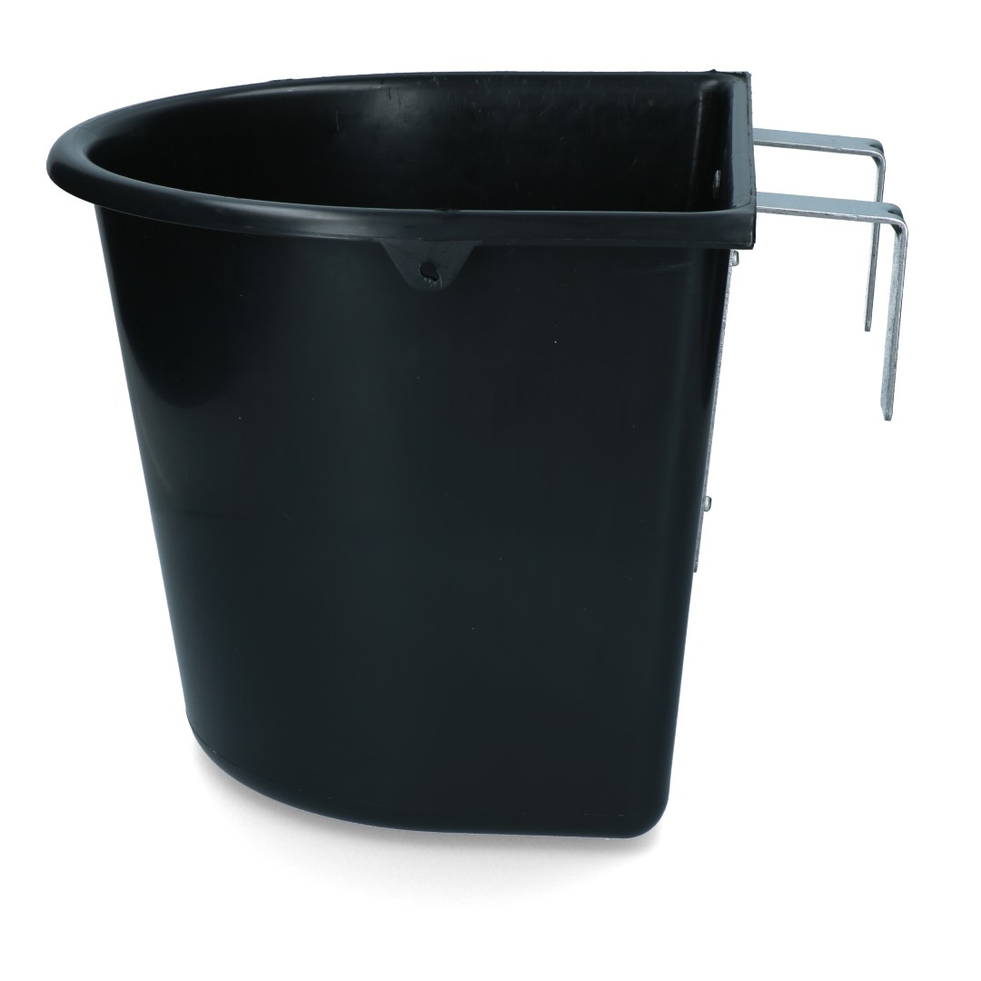 Feed trough 15 l with hooks Black