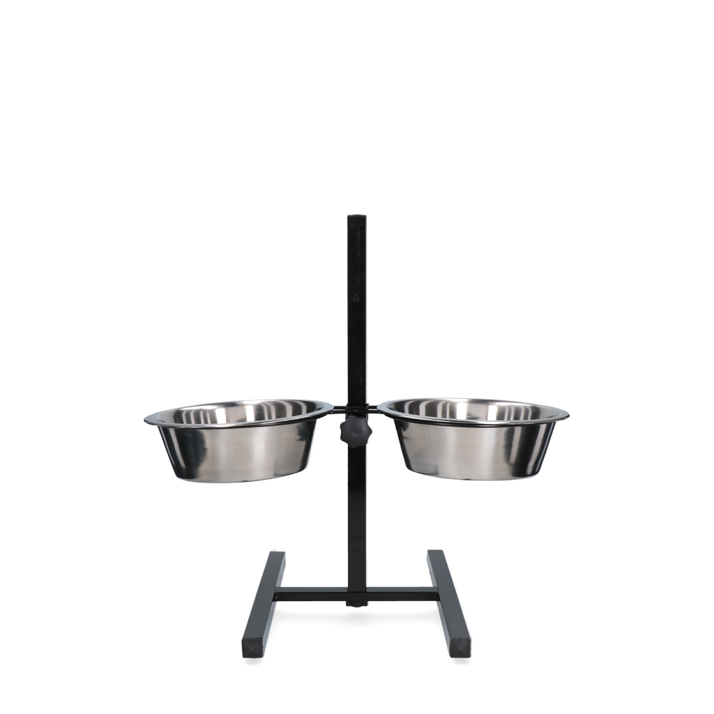 VOERB86023 Feed and drinking bowl stainless steel T-stand Ø 21 cm (1.75 l) - Image 1