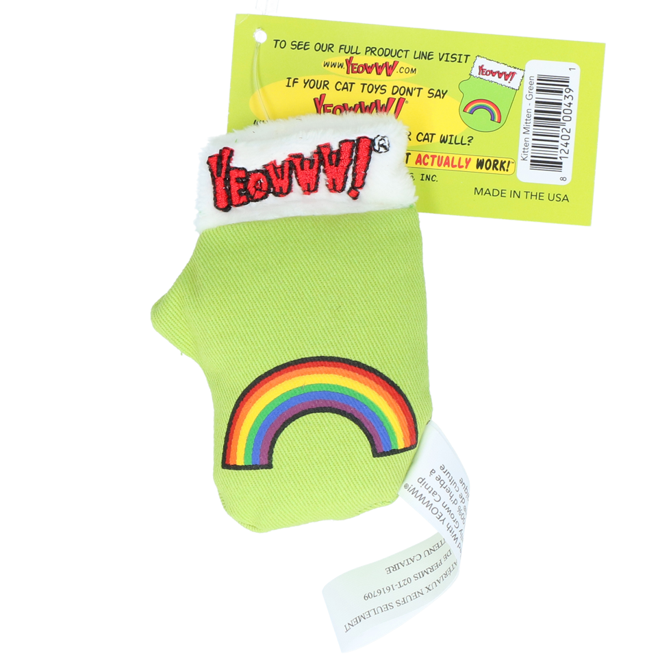 YEOW045B Yeowww! Kitten Mitten Green - Image 1
