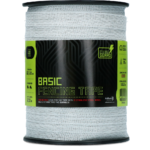 ZoneGuard 20 mm Basic fencing tape white 200 m (9 wires)