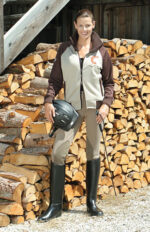 Riding crop 90cm black with horse-head-shaped PVC grip - Image 4