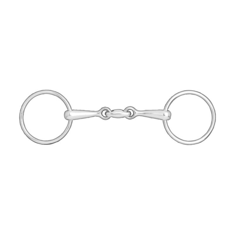 Horze Double-Jointed Loose Ring Snaffle, 14mm