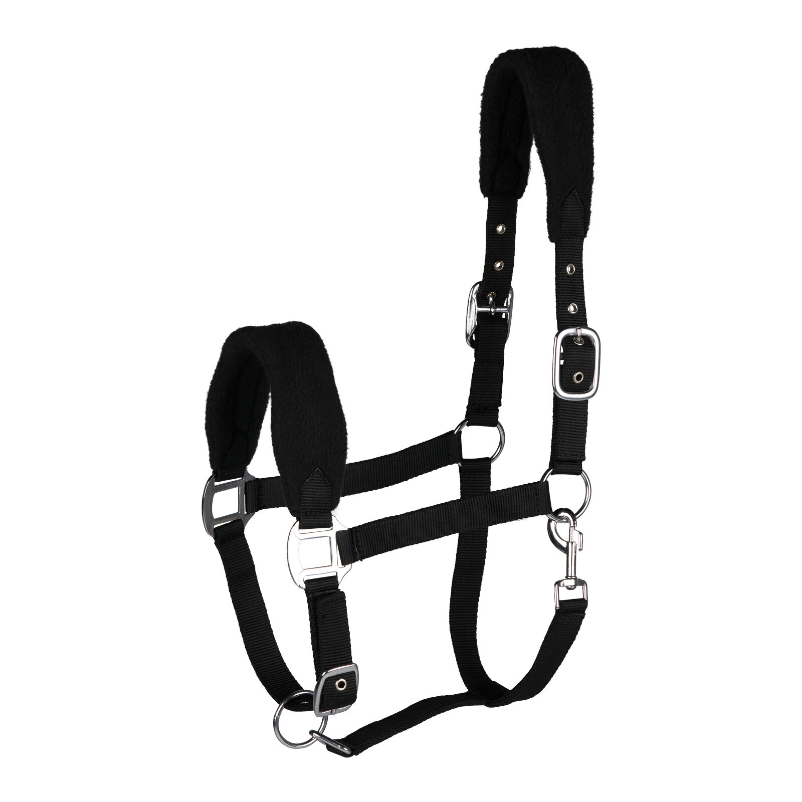 22301_BL_1 Horze Kiel Halter with Fleece - Image 1