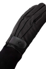 Horze PU Leather Fleece-Lined Riding Gloves - Image 2