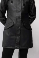 Horze Billie Women's PU Rain Riding Jacket with Fleece - Image 4