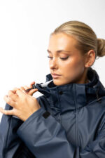 Horze Hazel Women's Long Raincoat with Slits - Image 9