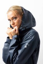 Horze Hazel Women's Long Raincoat with Slits - Image 8