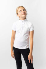 Horze Christel Kids Short Sleeve Ruffle Show Shirt - Image 6