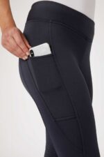 Horze Active Women's Full Grip Winter Riding Tights with Phone Pocket - Image 6