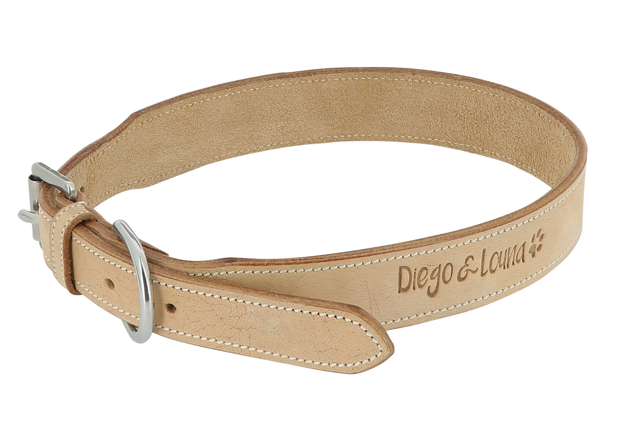 Natural leather collar DIEGO & LOUNA
