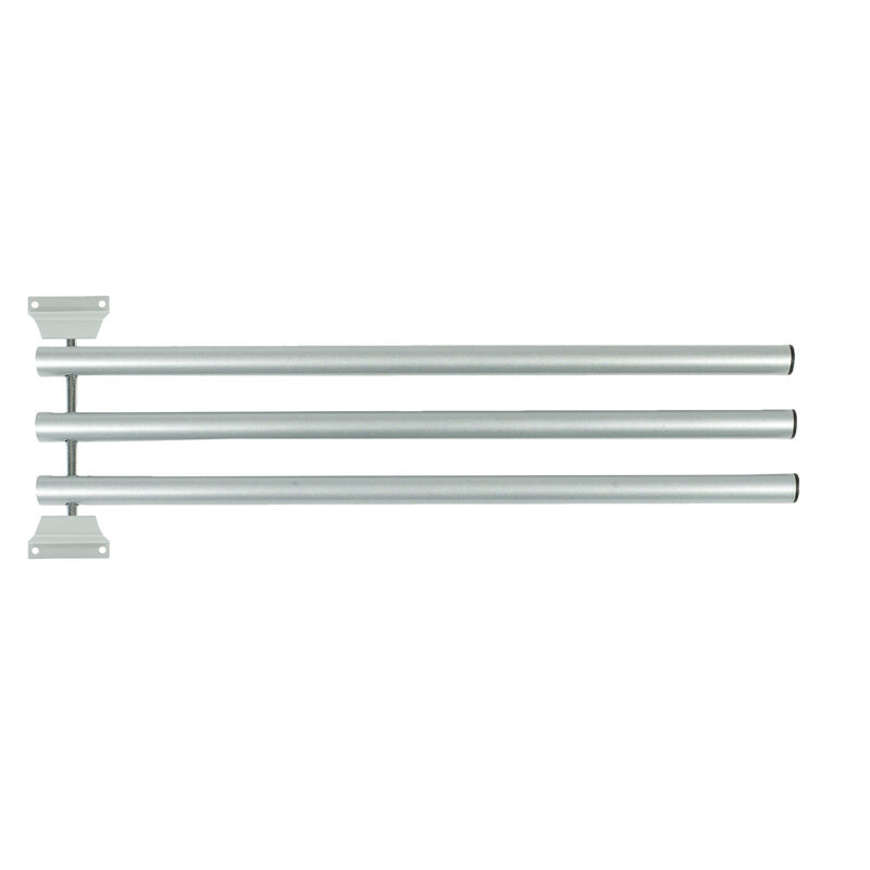 50041_SI_1 HORZE 3 Piece Folding Blanket Rack Silver - Image 1