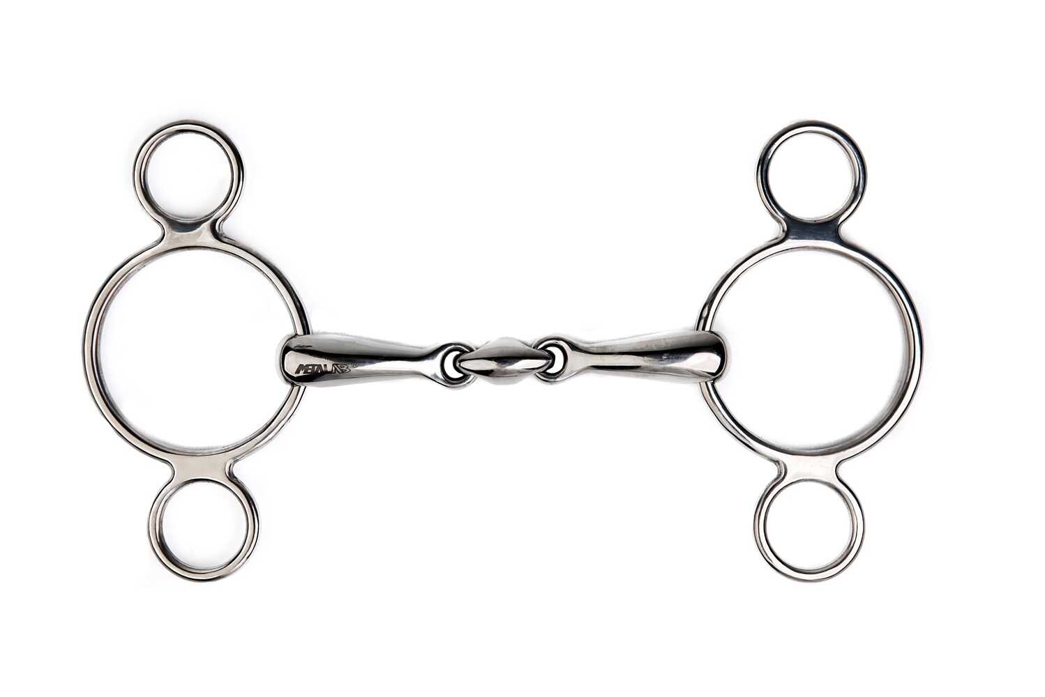 METALAB Ring Snaffles - 3 rings, double jointed