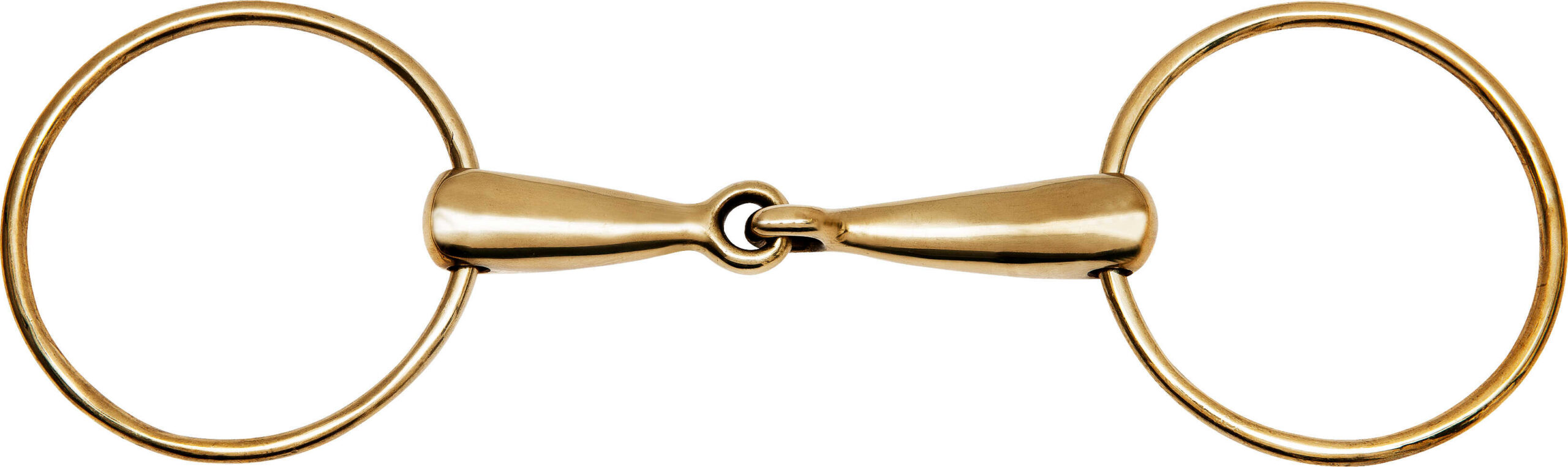 FEELING Loose Ring Snaffle Bit with Large Rings - Argentan