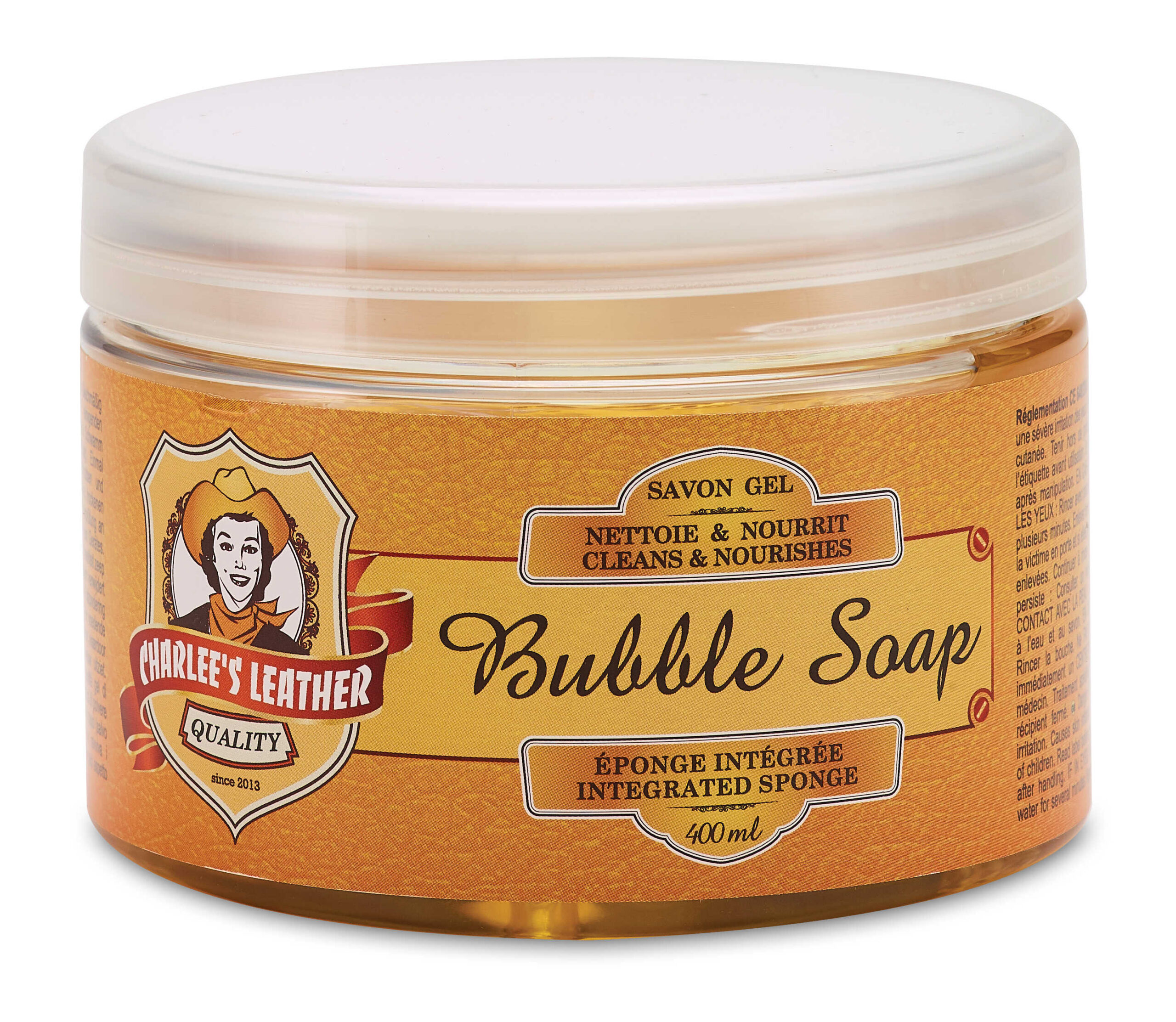 CHARLEE'S LEATHER - Bubble Soap with Integrated Sponge
