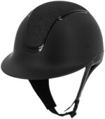 Wide visor with glossy black insert, crystal fabric top EQUITHÈME – Soazy helmet - Image 2