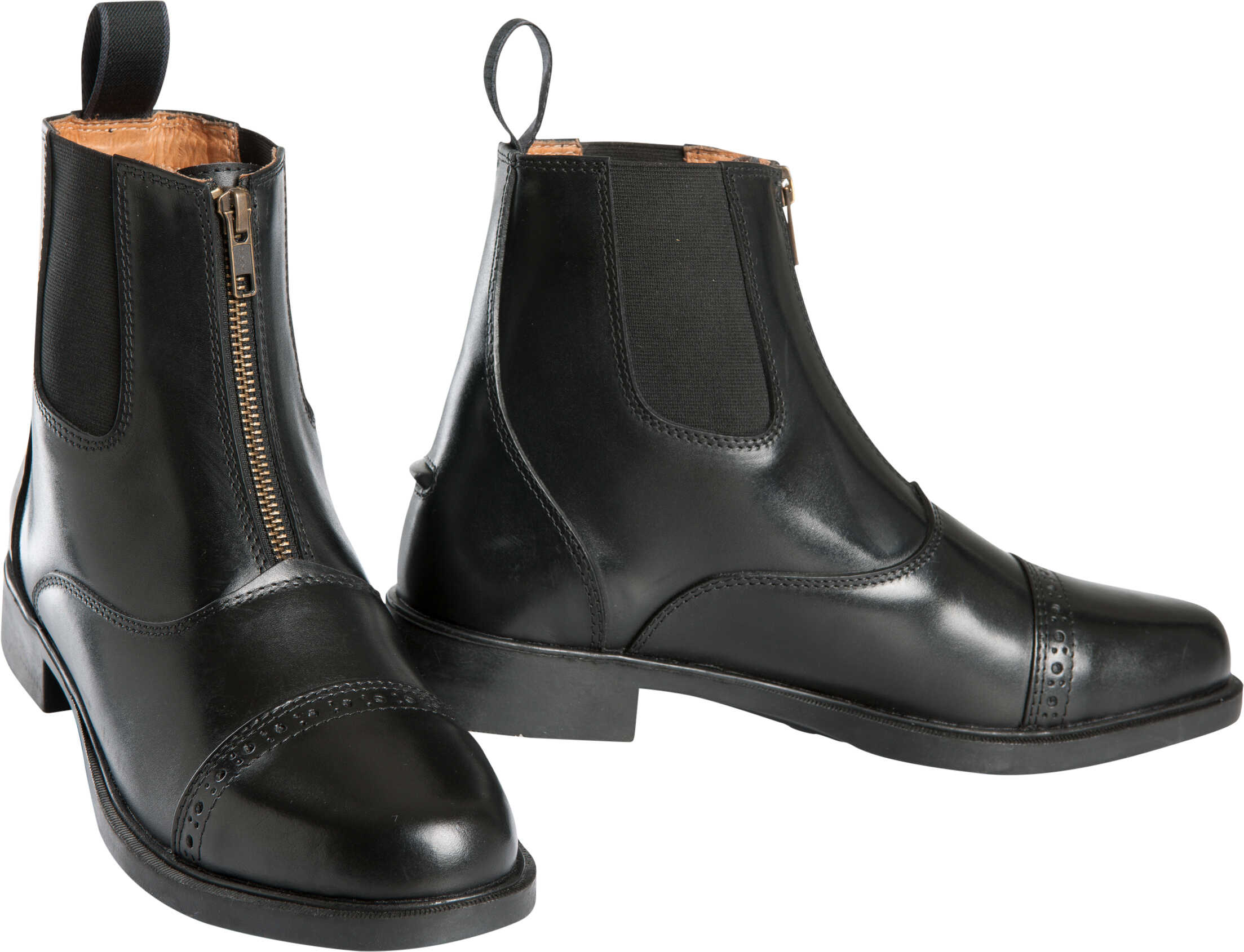 EQUITHÈME - Leather ankle boots with zip