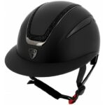EQUITHEME - Agris - Helmet, matte black, wide visor LAMÉ