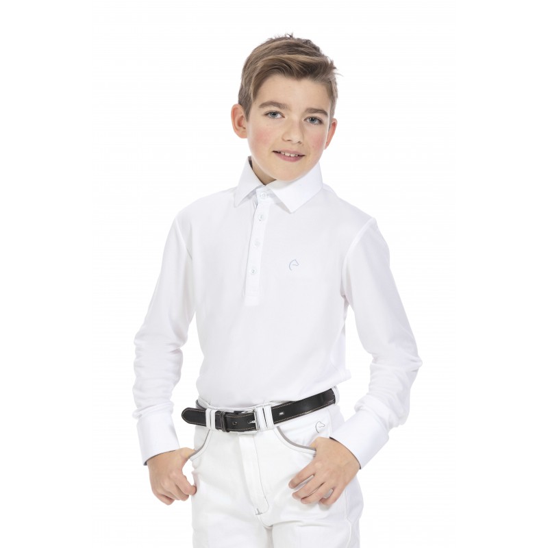equitheme-mesh-polo-shirt EQUITHÈME "Mesh" Polo Shirt for boys (10 years) - Image 1