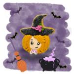 CANDY HORSE Cookie with icing HALLOWEEN WITCH - Image 2