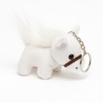 Soft key ring HORSY white