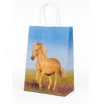 Paper Gift Bag with horse design YELLOW