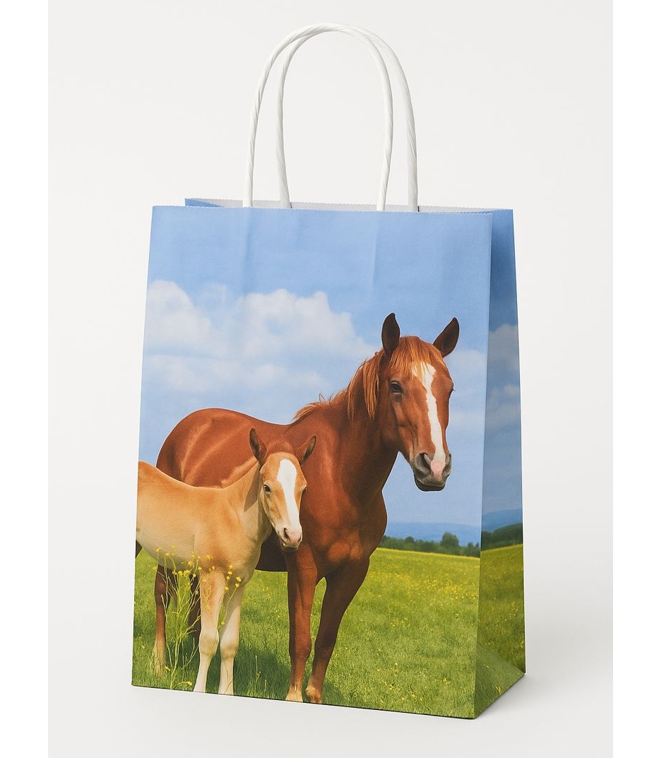 Nimetu Paper Gift Bag with horse design FOAL - Image 1