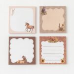 Sticky note papers with horse design (1 piece)