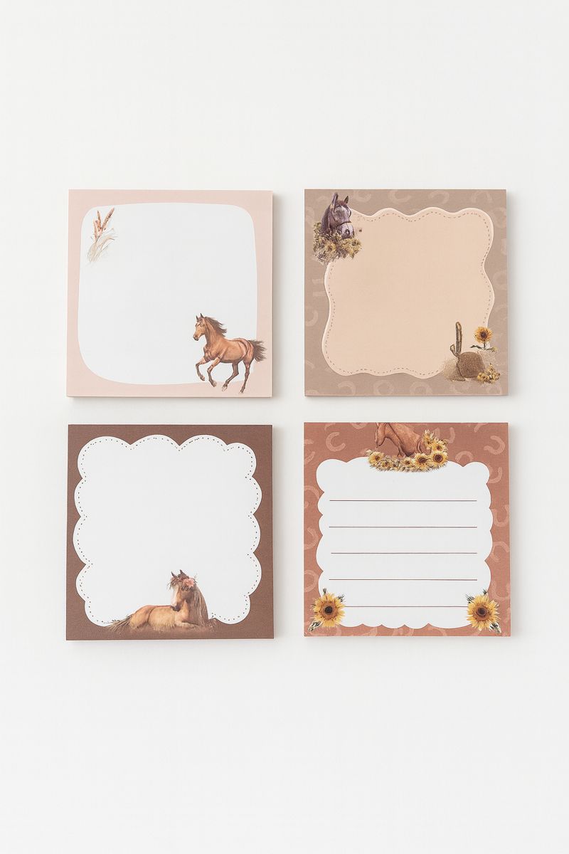 b8114b13-98b1-4171-b610-3c7b10b1a4c8-md Sticky note papers with horse design (1 piece) - Image 1