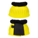 HKM Rubber over reach boots -Atlanta Neon- with fur - Image 3