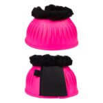 HKM Rubber over reach boots -Atlanta Neon- with fur