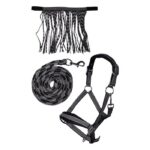 HKM Head collar set -Lilly- with snap hook & fly fring