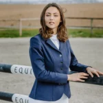EQUITHÈME Navy women show Jacket – Oliva (46) - Image 3