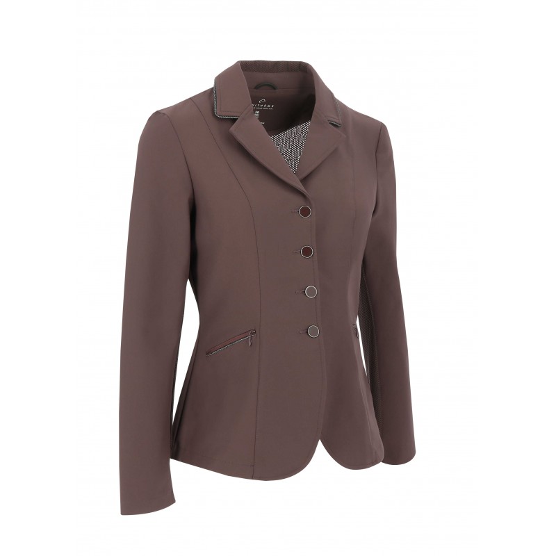 equitheme-show-jacket-oliva EQUITHÈME Burgundy women show Jacket – Oliva (40,42,44) - Image 1