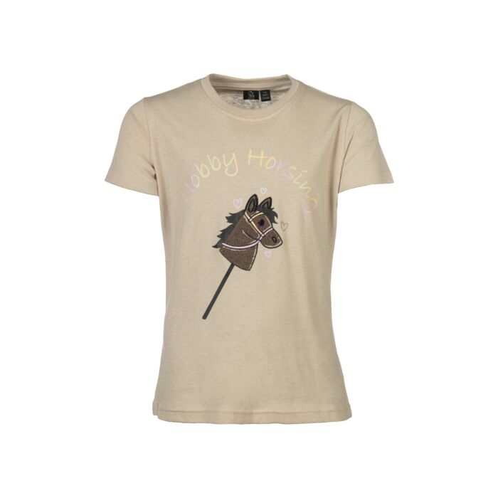 HKM T-shirt -Hobby Horsing Rainbow-, beige