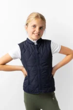 Horze Children´s Classic Quilted Riding Vest, navy - Image 3